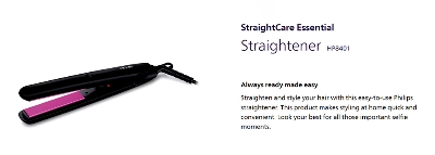 Picture of Philips HP8401/00 StraightCare Essential Hair Straightener - Multicolor