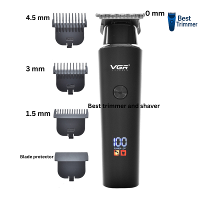 Picture of VGR V-937 Professional Rechargeable Electric Hair Trimmer With Metal Blade - Multicolor