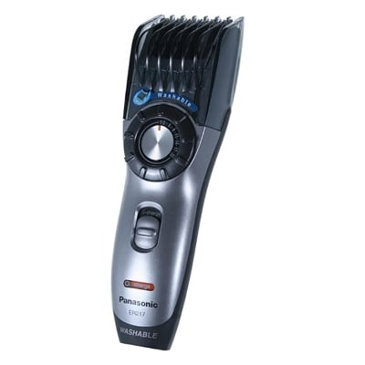 Picture of Panasonic ER-217S Washable Cord Cordless Rechargeable Hair Beard Trimmer Clipper for Men - Black