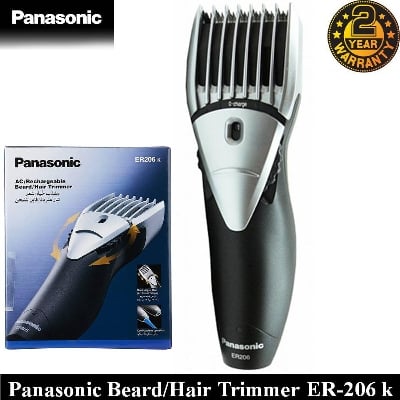 Picture of Panasonic ER-206K Professional Cord Cordless Hair Beard Trimmer Clipper for Men - Black