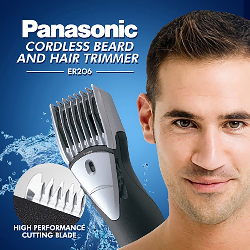 Picture of Panasonic ER-206K Professional Cord Cordless Hair Beard Trimmer Clipper for Men - Black