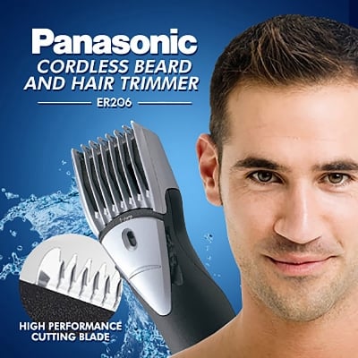 Picture of Panasonic ER-206K Professional Cord Cordless Hair Beard Trimmer Clipper for Men - Black