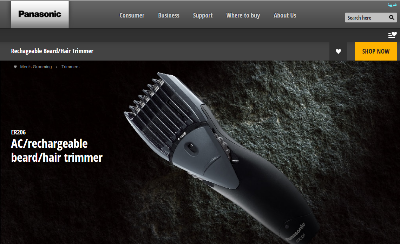 Picture of Panasonic ER-206K Professional Cord Cordless Hair Beard Trimmer Clipper for Men - Black