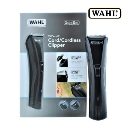 Picture of Wahl 9698-417 GroomEase Cord Cordless Hair Clipper 13 Piece Kit for Men - Black