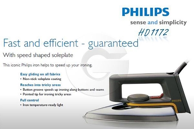 Picture of Philips HD1172/01 Classic Dry Iron - 1000W - Multicolor