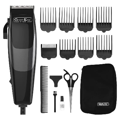 Picture of Wahl 79449-417 GroomEase SureCut Clipper 15 Piece Kit for Men - Black