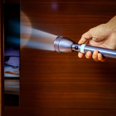 Picture of Geepas GFL3803 Rechargeable LED Flash Light Torch Light - Black