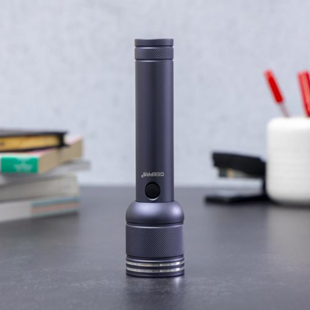 Picture of Geepas GFL51078 USB Rechargeable Waterproof LED Flashlight - Black