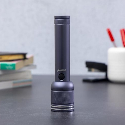 Picture of Geepas GFL51078 USB Rechargeable Waterproof LED Flashlight - Black