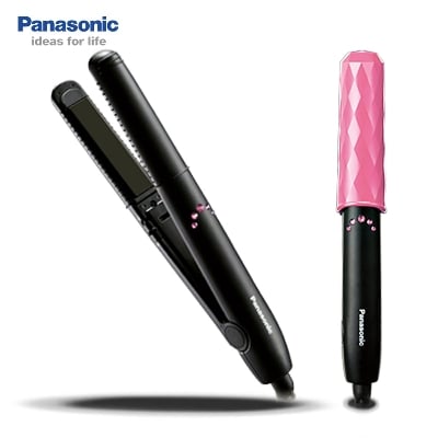 Picture of Panasonic EH-HV11 Compact Hair Straightener and Curler for Women - Black