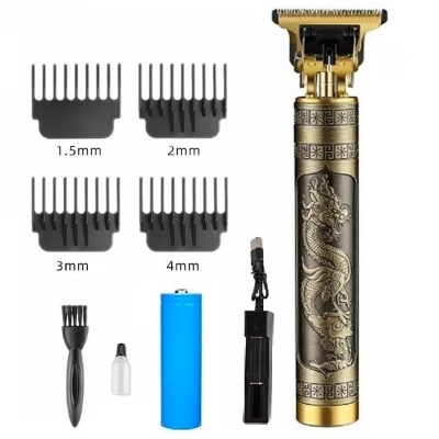 Picture of Vintage T9 Hair Cutting Machine Hair Trimmer Recharge metal body Professional Cordless Hair Trimmer - Gold