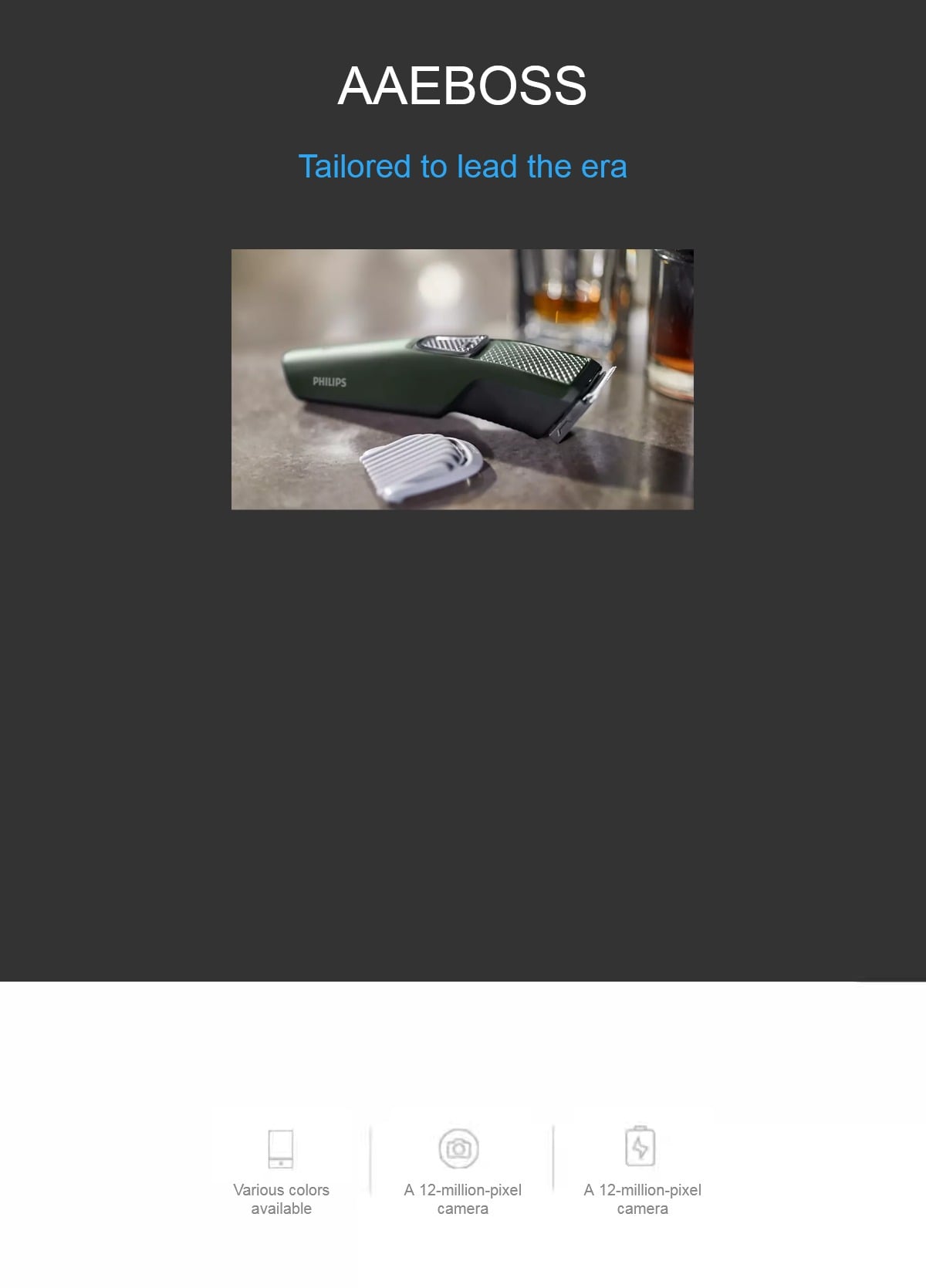 Picture of Philips BT1230/18 Beard Trimmer Series 1000 for Men - Grey
