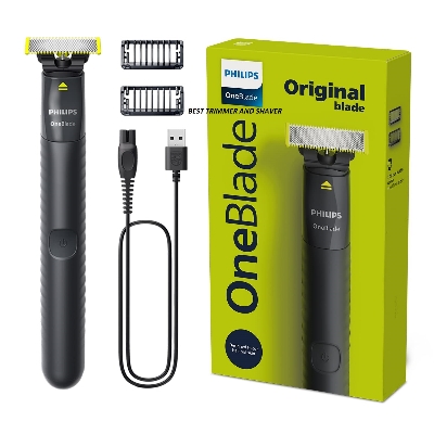 Picture of Philips OneBlade Face FQ1424/10 Trimmer Electric Beard Razor for Men Rechargeable Precision Trimmer for Smooth Skin Comfort Trimmer - Grey