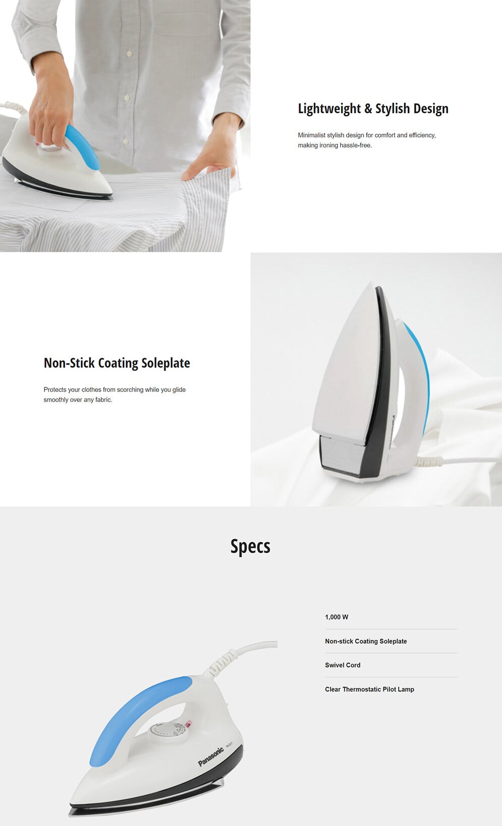 Picture of Panasonic NI-317T Automatic Dry Iron - Multicolor