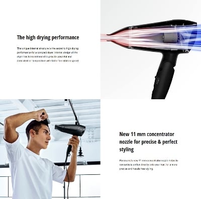 Picture of Panasonic EH-ND65 Compact Hair Dryer Powerful Fast Drying for Women - Black