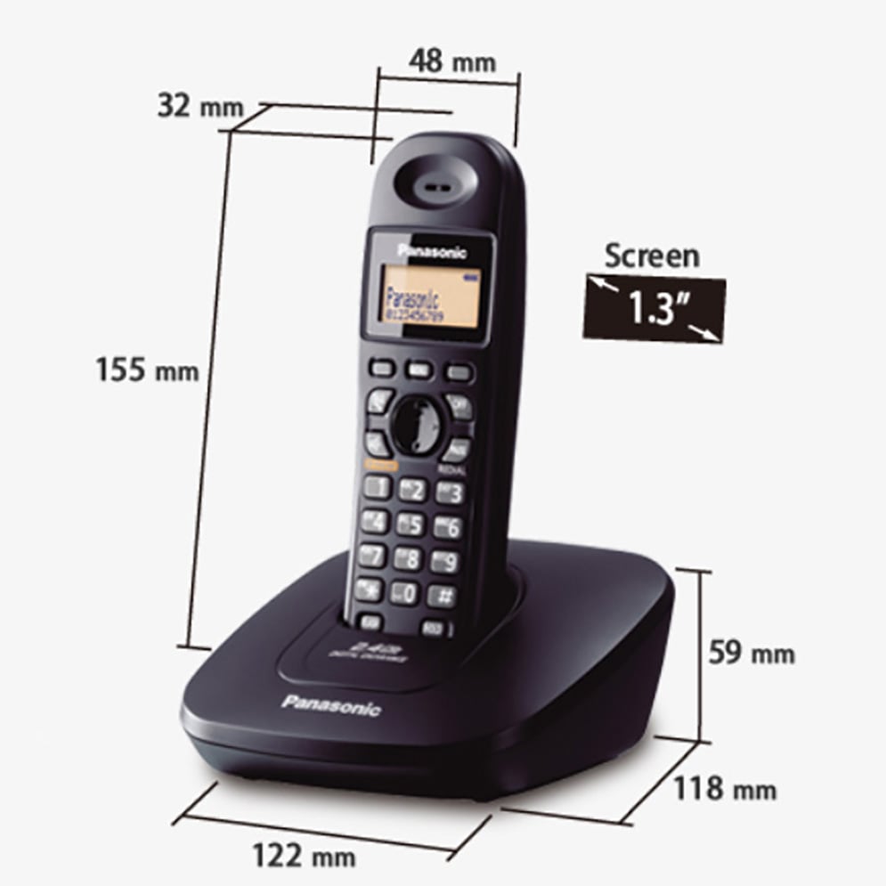 Picture of Panasonic KX-TG3611BX Digital Cordless Telephone with Speaker - Black