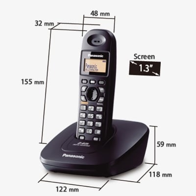 Picture of Panasonic KX-TG3611BX Digital Cordless Telephone with Speaker - Black