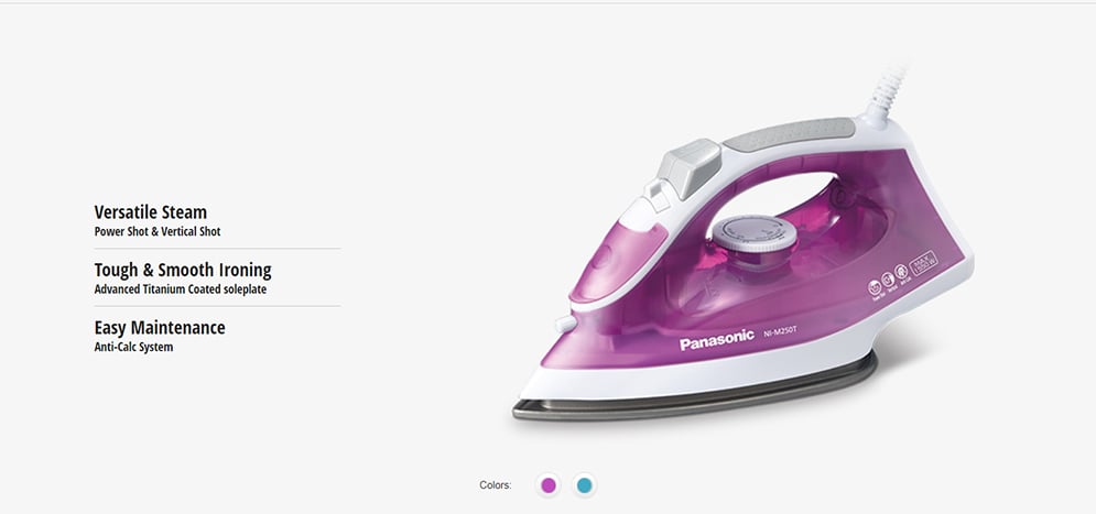 Picture of Panasonic NI-M250T Steam Iron Light and Easy - Multicolor