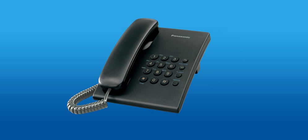 Picture of Panasonic KX-TS500MX Single Line Corded Telephone - Black
