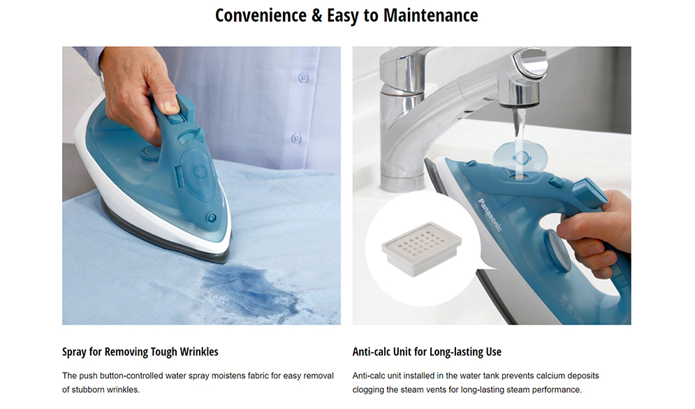 Picture of Panasonic NI-S430 Steam Iron with Powerful Steam Quick & Easy - Multicolor