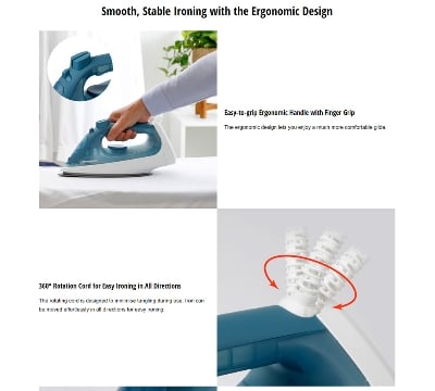 Picture of Panasonic NI-S430 Steam Iron with Powerful Steam Quick & Easy - Multicolor