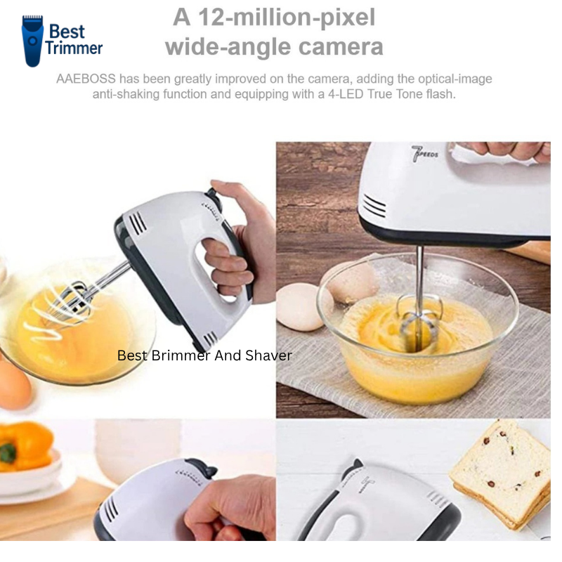 Picture of 180 W Scarlett - Electric Egg Beater and Dough Mixer for Cake Cream and Other Baking Item with 4 Stirrers - White