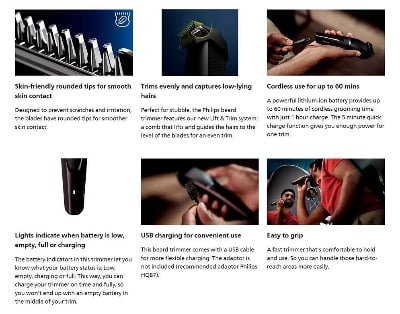 Picture of Philips BT3415/15 Beard Trimmer Series 3000 for Men