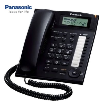 Picture of Panasonic KX-TS880MX Single Line Multifunctional Corded Landline Phone - Black