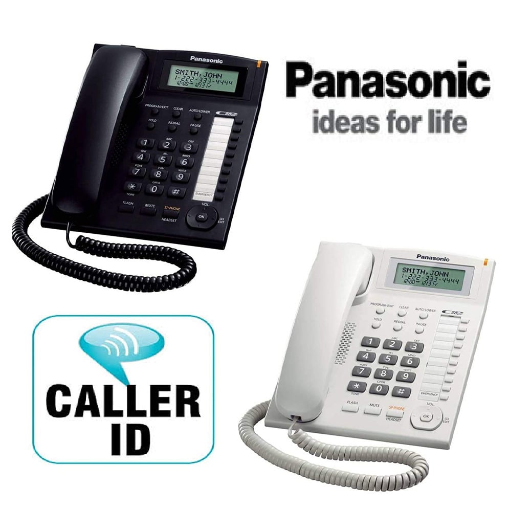 Picture of Panasonic KX-TS880MX Single Line Multifunctional Corded Landline Phone - Black
