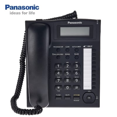 Picture of Panasonic KX-TS880MX Single Line Multifunctional Corded Landline Phone - Black