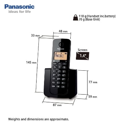 Picture of Panasonic KX-TGB110 Digital Cordless Telephone - Black
