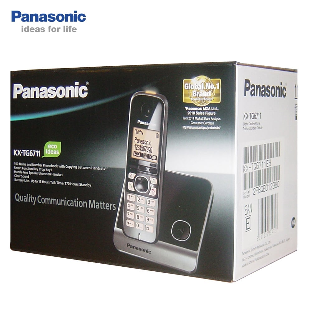 Picture of Panasonic KX-TG6711 Digital Cordless Telephone - Black