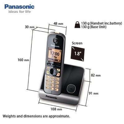 Picture of Panasonic KX-TG6711 Digital Cordless Telephone - Black
