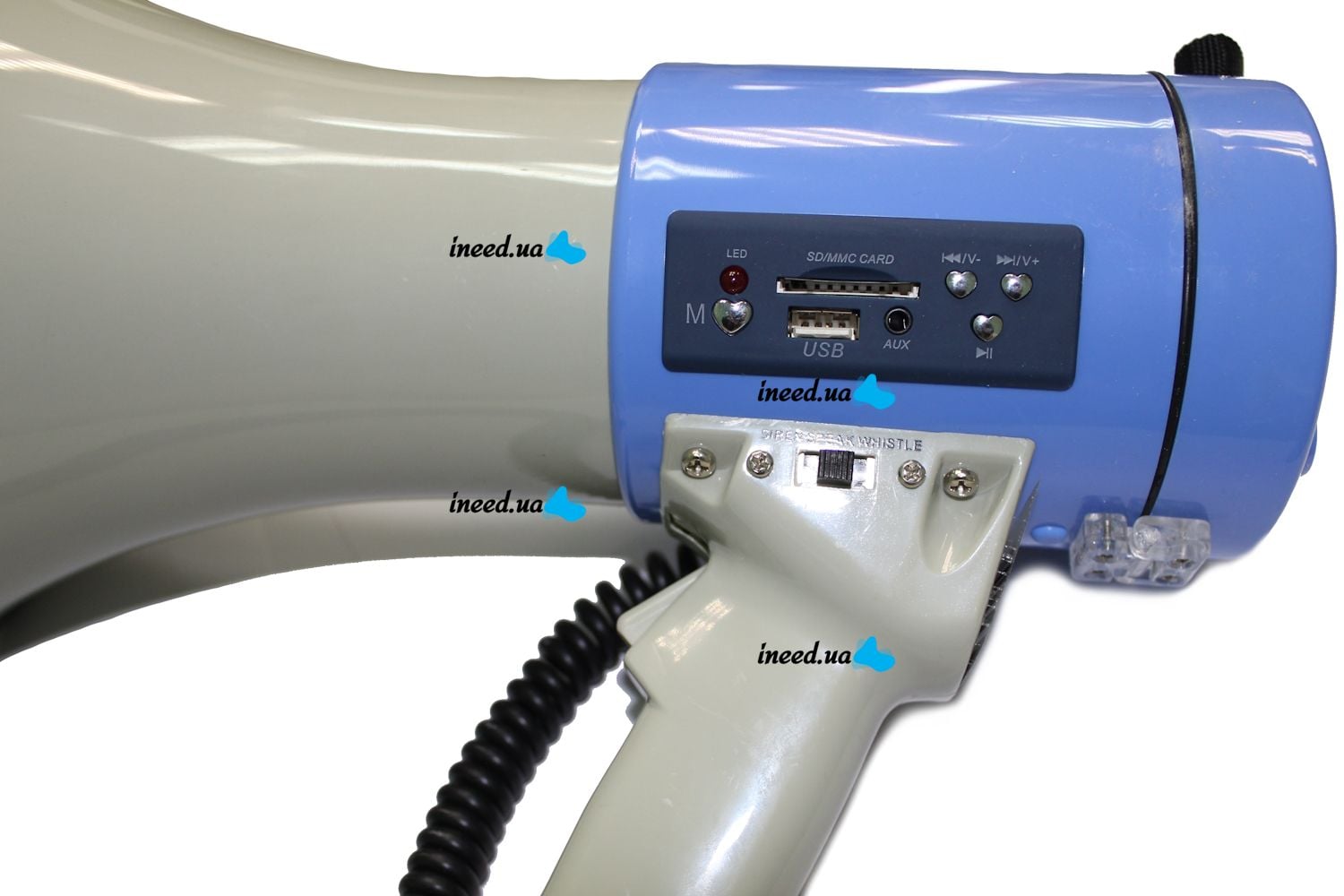 Picture of Show ER-66 USB Hand Mike Megaphone with Built-in Siren - Multicolor