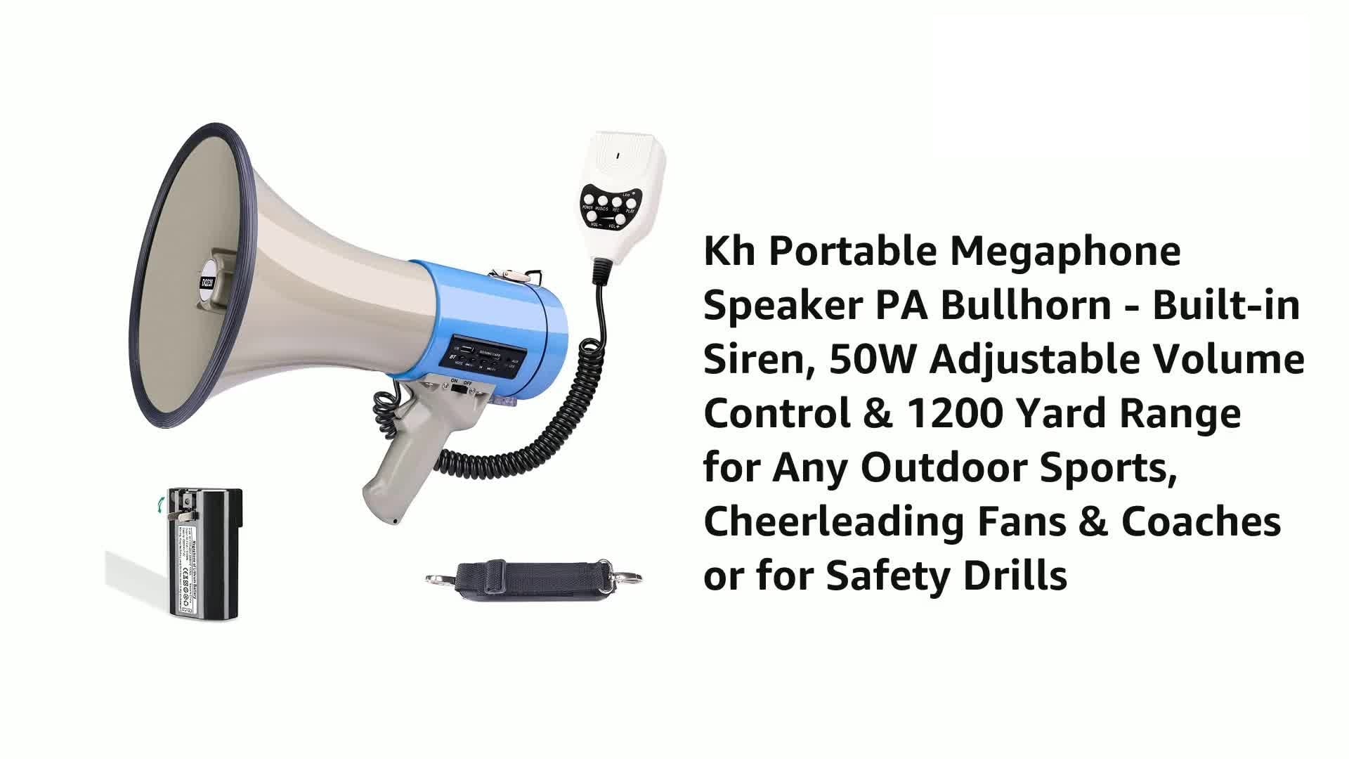 Picture of Show ER-66 USB Hand Mike Megaphone with Built-in Siren - Multicolor