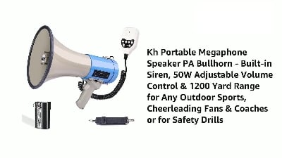 Picture of Show ER-66 USB Hand Mike Megaphone with Built-in Siren - Multicolor