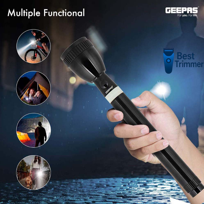 Picture of Geepas GFL3827 Rechargeable LED Flashlight - Black
