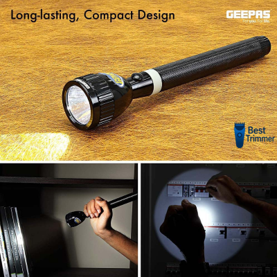 Picture of Geepas GFL3827 Rechargeable LED Flashlight - Black