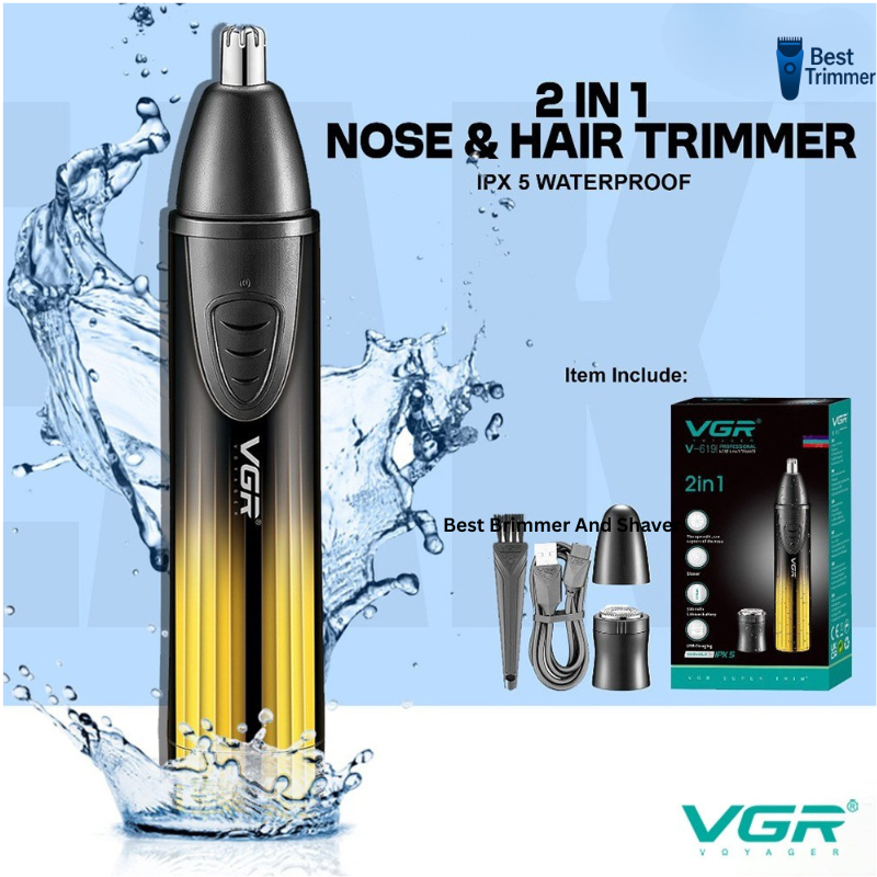 Picture of VGR V-619 Professional 2-in-1 Nose Trimmer and Shaver for Men and Women