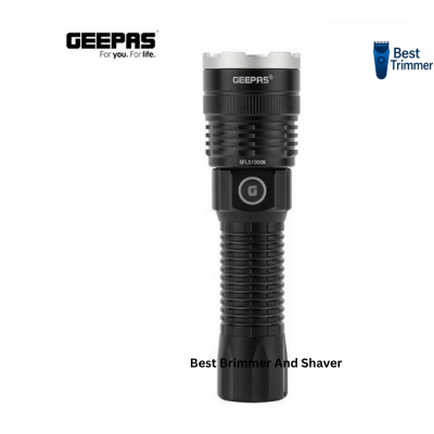 Picture of Geepas GFL51000 Rechargeable Zoomable LED Flashlight and Torch Light - Black