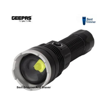 Picture of Geepas GFL51000 Rechargeable Zoomable LED Flashlight and Torch Light - Black