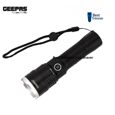 Picture of Geepas GFL51000 Rechargeable Zoomable LED Flashlight and Torch Light - Black