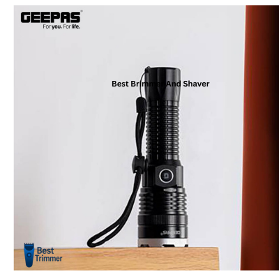 Picture of Geepas GFL51000 Rechargeable Zoomable LED Flashlight and Torch Light - Black