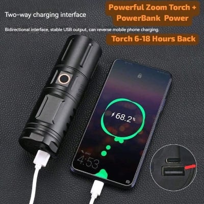 Picture of High-Power Multi-Purpose Flashlight - Black
