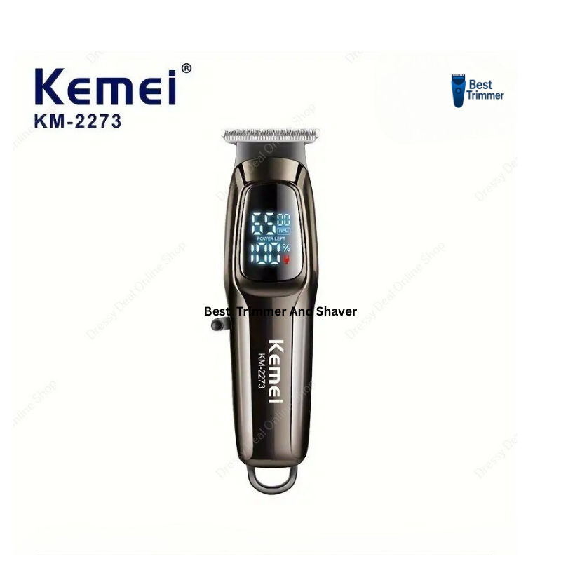 Picture of KEMEI KM-2273 Professional Men's Hair Cutting Machine Wireless Trimmer LED Display Home Haircut 1800mah Lithium Battery