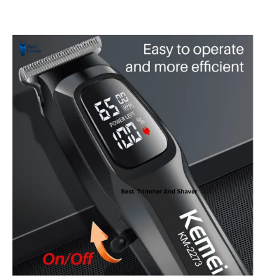 Picture of KEMEI KM-2273 Professional Men's Hair Cutting Machine Wireless Trimmer LED Display Home Haircut 1800mah Lithium Battery