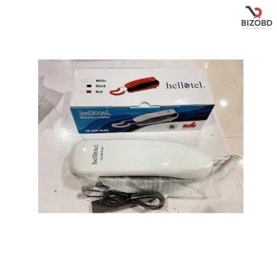 Picture of HelloTel TS-200 Plus Telephone White, Black & Maroon Color - Black