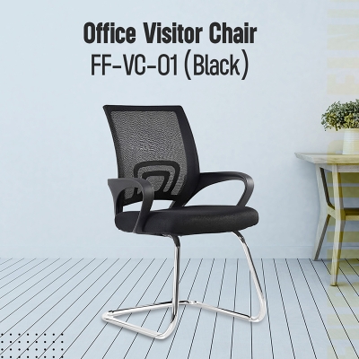Picture of Furniture Finds Office visitor Chair FF-VC-01 Black (Chaina Mesh)