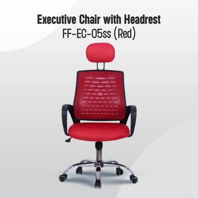 Picture of Furniture Finds FF-EC-05ss Executive chair with headrest (Red)