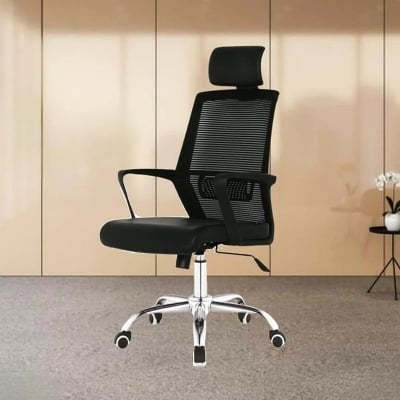 Picture of Furniture Finds Smart Office Executive Chair with Headrest FF-EC-15ss Black Colour (38 Model)